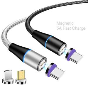 Wholesale UL 2.4A Magnetic Phone Charger Cable 2meters 3 In One Usb Charging Cable from china suppliers