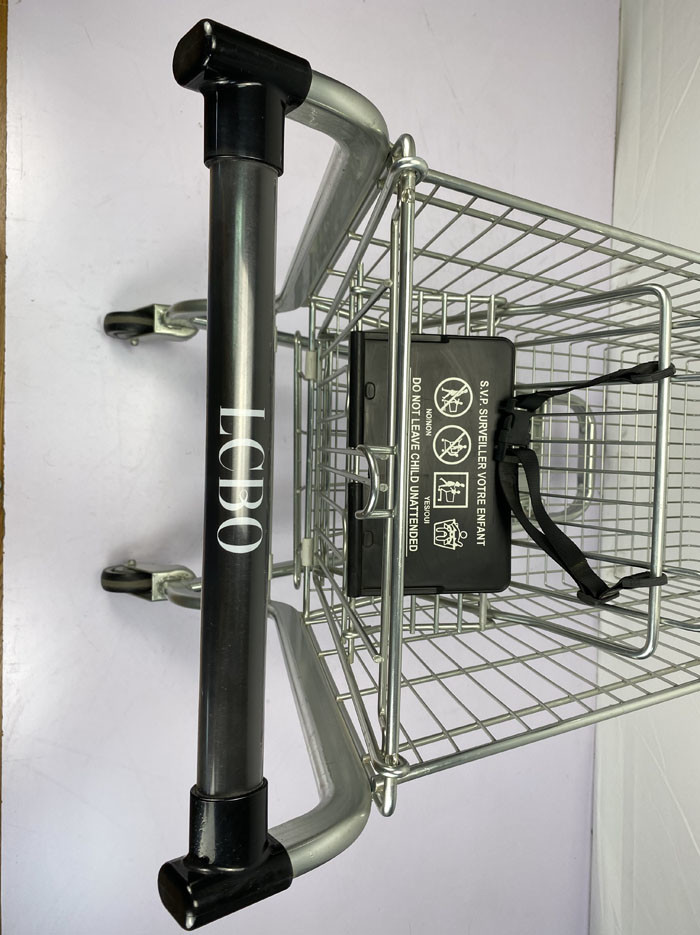 Customizable Logo Steel Shopping Cart 125L Supermarket Shopping Trolley Cart