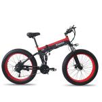 45km/H 26 Fat Tire Electric Bike , Shimano Geared Carbon Fiber E Bike
