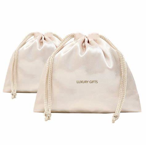 Bulk Satin Drawstring Dust Bag Gift Pouch For Makeup Storage