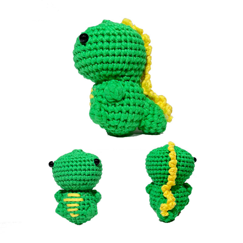Cute Dinosaur DIY Crochet Kit 1/16NM Crafts Knitting Tool Kit