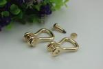 Factory manufacturing handbag light gold metal d ring strap buckle with nickel
