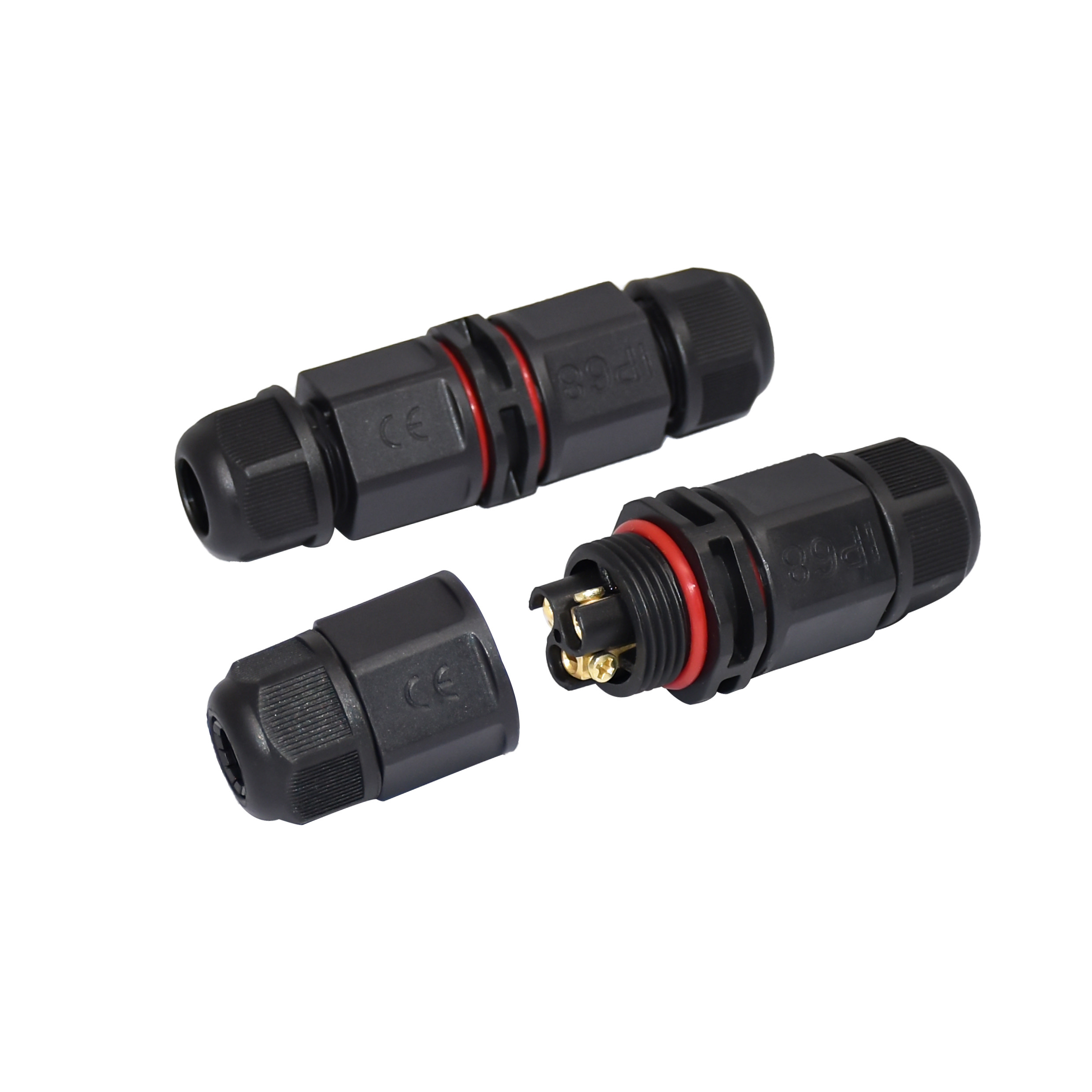 M20 Assembly Screwed Straight Waterproof Connector Lighting Project 3 Ways 20A