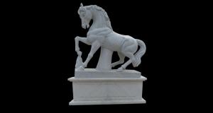 Wholesale Life size outdoor garden marble horse statue,stone horse sculptures for park from china suppliers