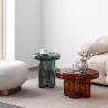 Buy cheap AMS 01 Tempered Glass Top Coffee Table Round High And Low Combined Glass Coffee from wholesalers