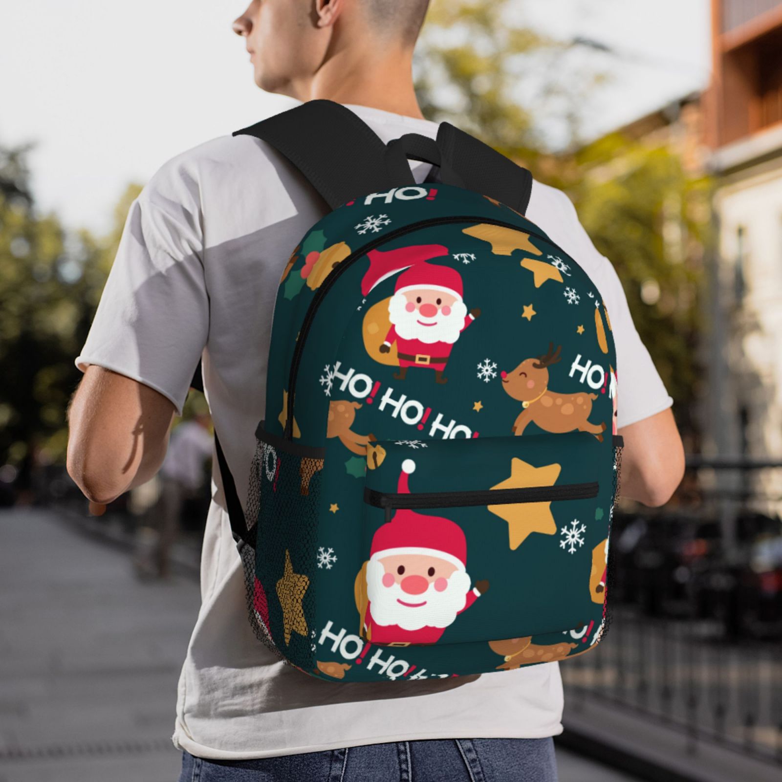 Functional and Fashionable Custom Logo Pattern Design School Backpack for Students