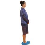 Purple Colored Sterile Disposable Non Woven Lab Coat With Collar 18-65gsm