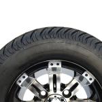 205/50-10 DOT Low Profile Street Tires And 10 Inch Golf Cart Machined/Glossy