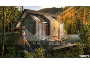 Wholesale Light Steel Structure Prefabricated Log Cabin , Anti Seismic Prefab Log Houses from china suppliers