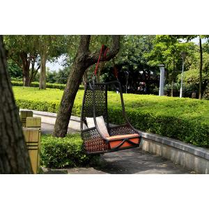 Wholesale Park Iron Tube Frame Outdoor Hanging Rattan Egg Chair Leisure Wicker Patio Egg Swing Chair for Outdoor Relaxing from china suppliers