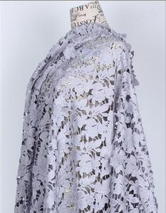 Wholesale 100% Cotton Fiber Water Soluble Embroidery Fabric with Lace applique Black Ivory Double Color from china suppliers