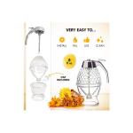 Drip free honey dispenser transparent acrylic 200ml honeypot muffin companion