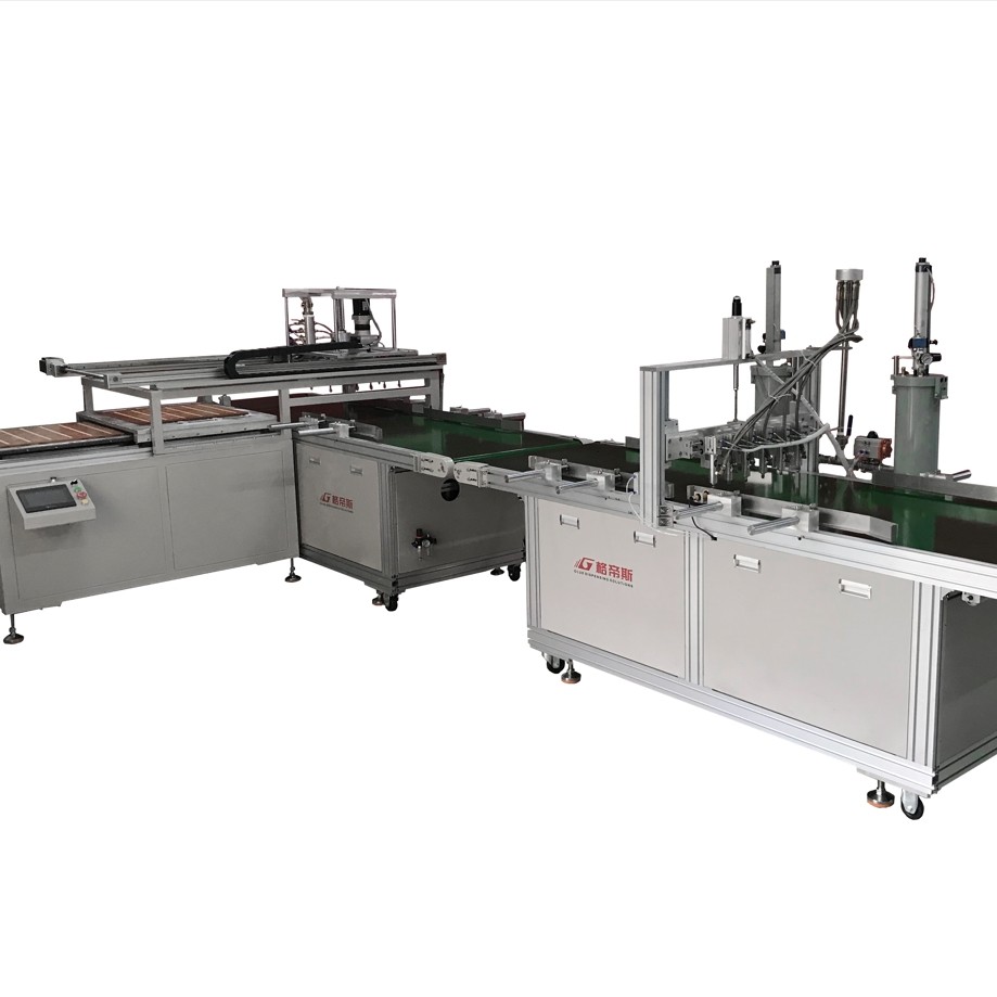 Six Heads Automated Glue Dispenser 3500W Silicone Dispensing System For Back Lit Panel Light