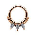 Water Drop Shape Crystals Dangle Nose Rings Surgical Steel Nose Piercing Jewelry