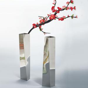 Wholesale Luxury Home Decor Stainless Gold Large Flower Pots &amp; Planters Metal Tall Flower Vase For Living Room from china suppliers
