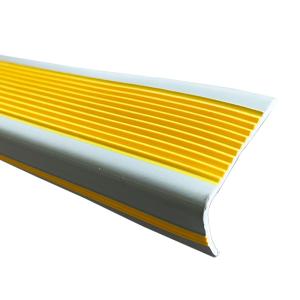 Wholesale Cutting Non-Slip Rubber Stair Nosing Edge Trim Strips for White Stair Edge Protection from china suppliers