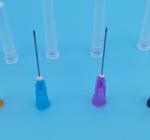 Disposable Deep Blue Sterile 23g Hypodermic Needle With 0.6mm Out Diameter