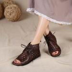 S433 2020 New Sandals Female Open Toe Breathable Cool Leather Sandals Female Ins