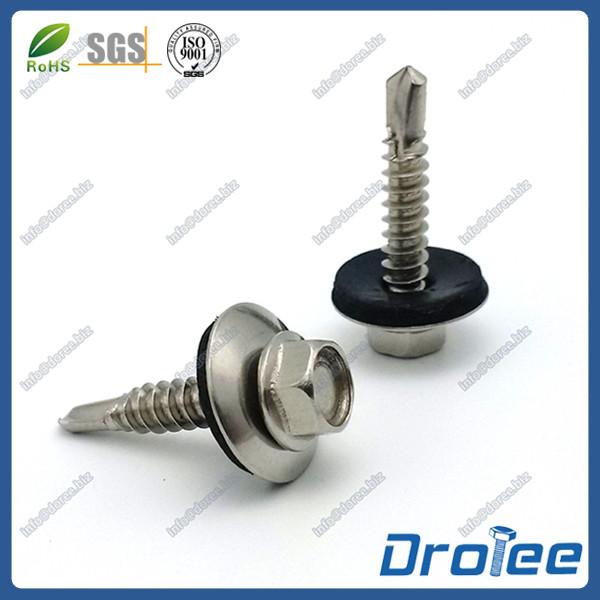 Stainless Steel Hex Washer Head Self Drilling Screws with EPDM washer