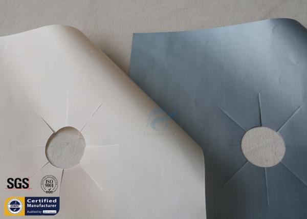 Quality Fiberglass Fabric 260℃ 0.12MM Non Stick Stovetop Burner Liner Dishwasher Safe for sale