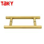 Luxury Brushed Stainless Steel 304 Gold Shower Door Pull Handles 6-14mm Glass