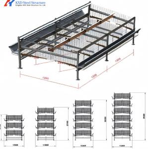Wholesale 3 Tiers-10 Tiers Broiler Chicken Cage Automatic Broiler Battery Cage System from china suppliers