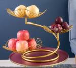 Powder Coated Anti Corrosion 0.8KG Steel Fruit Basket Three Storey