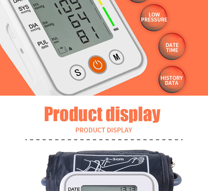 English Home Blood Pressure Device Automatic Shutdown With One Button Measurement