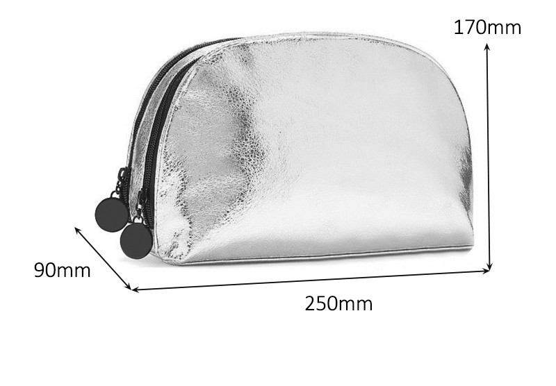 Women Zipper PU Leather Travel Cosmetic Bag Set
