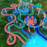 Fiberglass Water Slide Aqua Park FRP Spiral Slide Outdoor Water Play Park