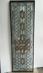 Decorative Door Leaded Glass Classic Beveled 25.4MM Panels For Doors Brass
