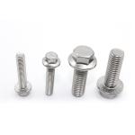 Stainless Steel DIN6921 Serrated Flange Bolts with Plain Finish and 100%