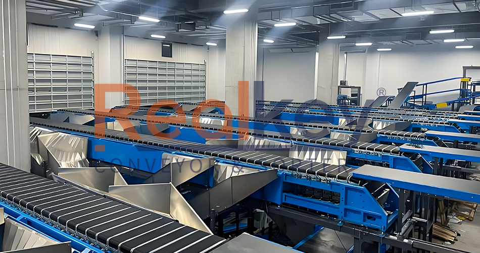 High Efficiency Linear Narrow Belt Sorter Conveyor CE Certified