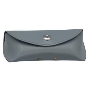 Wholesale Light Blue Ladies REACH Soft Leather Spectacle Cases Logo Embossing from china suppliers