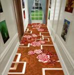 Tulip And Peony Flower Entrance Large Commercial Floor Mat Hotel Corridor