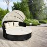 Buy cheap Round Outdoor Rattan Daybed Wicker Garden Daybed With Big Sunshade from wholesalers