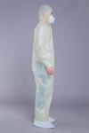 Yellow PP SMS SF Disposable Coveralls With Hood