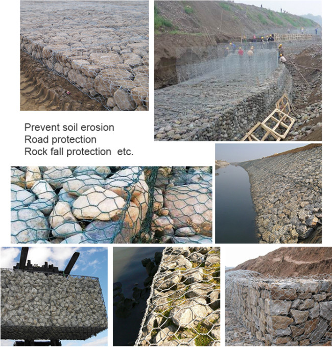 0.3m Woven Galvanised PVC Coated Gabion Box Retaining Wall Beach Reinforcement