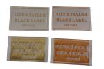 50D Polyester Yarns Clothing Woven Labels custom color size For Clothes / Gifts