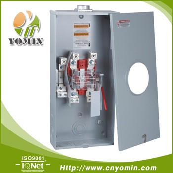 YOMIN 4Jaws/4J 320A Single Phase Square Electric Meter Socket Box