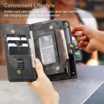 Luxurious Leather Zipper Magnetic Wallet Card Mobile Phone Case Samsung S22 Plus