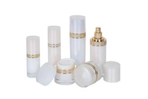 Wholesale 30g / 50g Acrylic Face Cream Jar 120ml Plastic Lotion Bottle Skincare Set from china suppliers