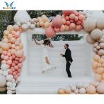 3x3m Inflatable Outdoor Jumping Bouncy Castle White Wedding Bounce House For