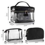 Zipper Closure Hanging Bathroom Bag , Waterproof Toiletries Organiser Bag 3 In 1