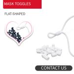 Washable Black Toggles Face Mask Sun 9mm Plastic Cord Stopper