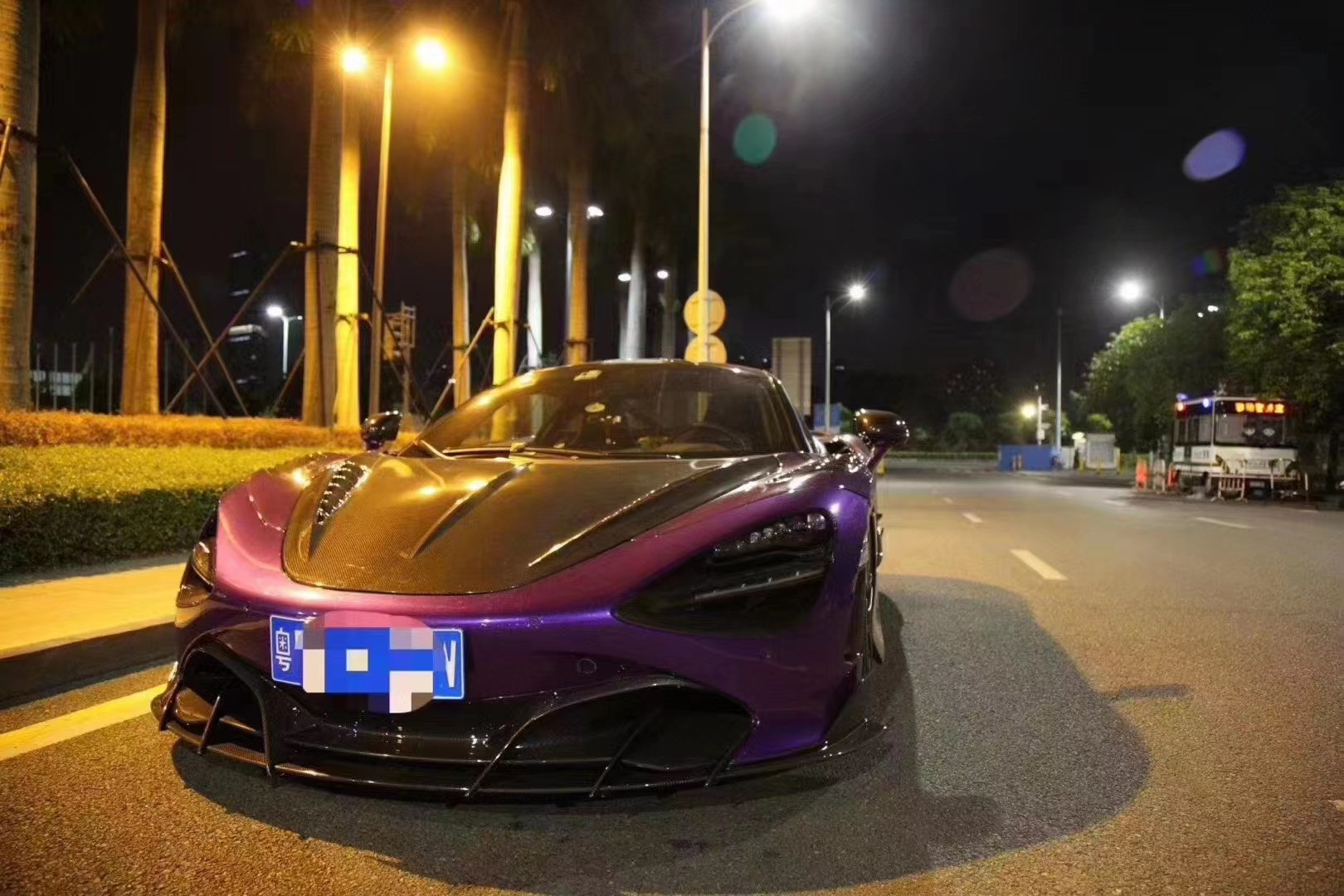 Carbon Fiber Carbon Fiber Body Kit for McLaren 720S 720 Upgraded TOPCAR Style Front Shovel Rear Diffuser Spoiler Cover