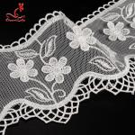 Border Materials Flower Embroidery Cotton Lace Trim For Home Textile , Bags