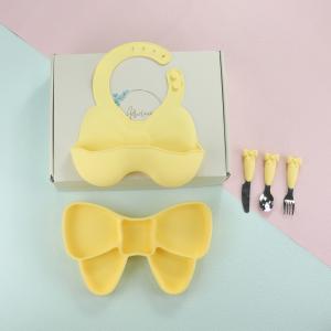 Wholesale Bow Knot Bpa Free Siliconee Baby Bib Waterproof Food Grade Adjust Size from china suppliers
