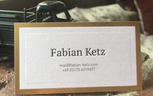 Wholesale Eco Friendly Gold Foil Letterpress Business Cards , Thick Matte Business Cards from china suppliers