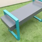 Factory Outlet Contemporary Solid Wood Steel Bench Simple Design Park Bench